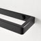 Wall Mounted Black Towel Holder – 40cm Rectangle Rail for Bathroom, Kitchen & Toilet