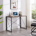 Folding Desk Table Desktop & Metal Frame – 100 x 50 x 75 cm