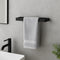 Black Wall Mounted Towel Holder – 30cm Rectangle Rail, Bathroom & Kitchen