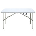 Heavy Duty 4ft Folding Table – Portable Plastic Banquet & Camping BBQ Table