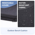 Outdoor Bench Cushion Seat Pad – Water & UV Resistant, Removable Cover 140cm