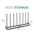 4 Pair Black Boot Shoe Welly Stand Storage Organiser -