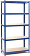 Heavy Duty Steel & MDF 5 Tier Racking in Blue -