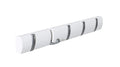 5 Door Hooks In Satin Chrome On Natural White Mountable Board -