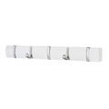 5 Door Hooks In Satin Chrome On Natural White Mountable Board -