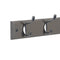 6 Double Hook Wall Mounted Door Clothes Hanger Coat Rack in Charcoal Grey -