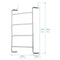 4 Tier Over Door Bar in Silver Powder Coating -