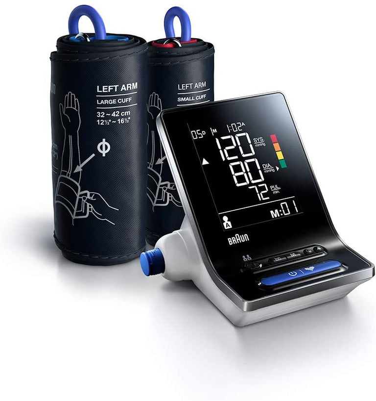 Braun ExactFit 3 Upper Arm Blood Pressure Monitor for Home Use with 2 Cuff Sizes