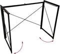 Folding Desk Table In Black Desktop and Metal Frame - 100 x 50 x 75cm -