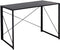 Folding Desk Table In Black Desktop and Metal Frame - 100 x 50 x 75cm -