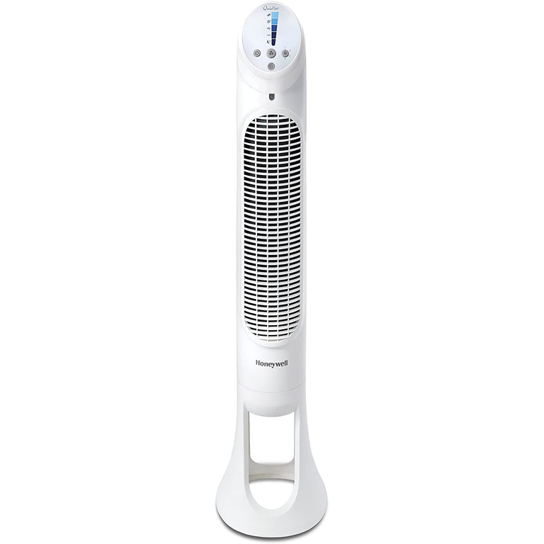 Honeywell QuietSet Tower Fan with Remote Control, White HYF260E [Energy Class A++]