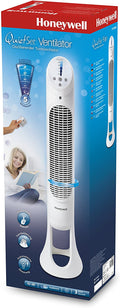 Honeywell QuietSet Tower Fan with Remote Control, White HYF260E [Energy Class A++] -