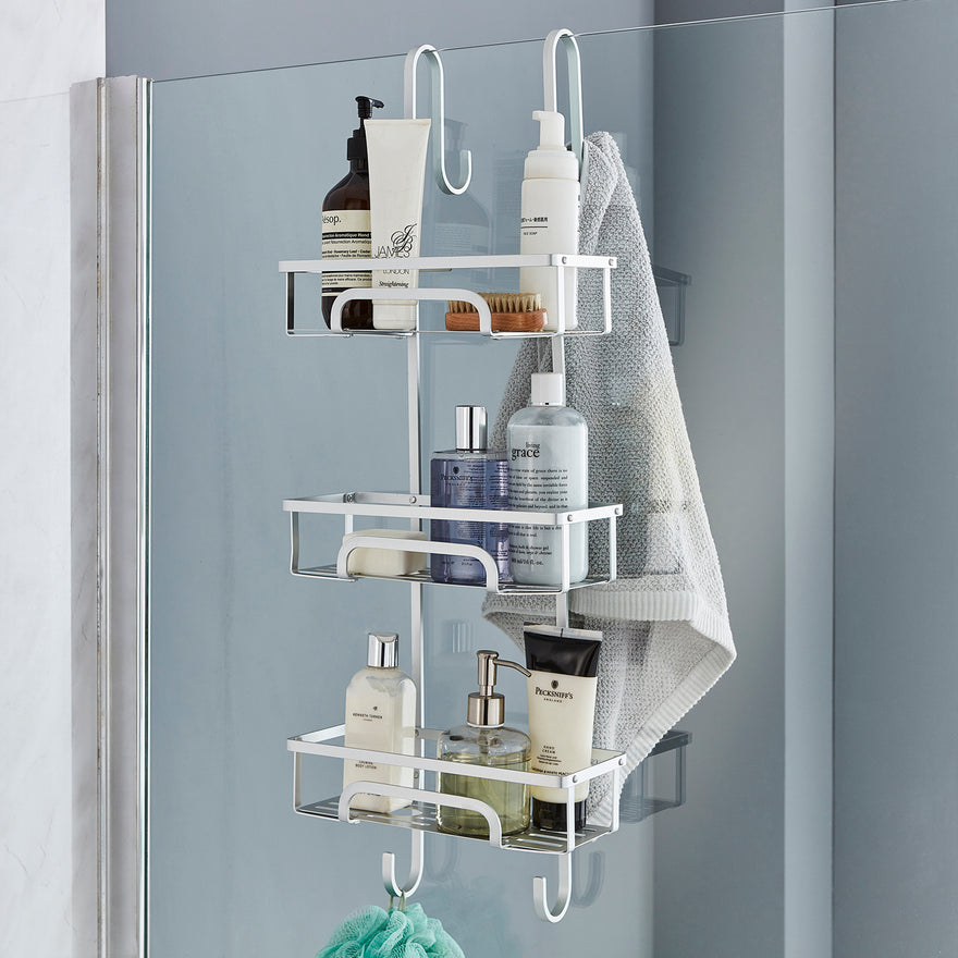Extra Large Aluminium Hanging Shower Caddy – Rust-Proof 3 Tier Bathroom Organiser