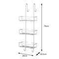 Extra Large Aluminium Rust-Proof Premium 3 Tier Hanging Shower Caddy -