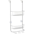 Over Door Shower Hanging Caddy Rust Prevention Nano Coating Steel Frame -