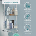 Over Door Shower Hanging Caddy Rust Prevention Nano Coating Steel Frame -