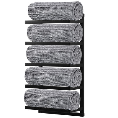 Towel Hanger Wall Mounted Towel Rack Bathroom Space Aluminum Black Grey Towel Bar Rail Towel Holder Bathroom Accessories | Fruugo NO Towel Hanger Wall Mounted Towel Rack Bathroom Space Aluminum Black Grey Towel Bar Rail Towel Holder Bathroom Accessories | Fruugo NO