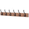 Oak Finish Heavy Duty 6 Double Coat Hooks Wall Or Door Mountable -