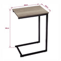 C Shaped Side Table Black Powder Coating -