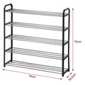 5 Tier Shoe Storage Rack - Black or Grey -