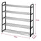 5 Tier Shoe Storage Rack - Black or Grey -