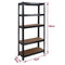 Heavy Duty Steel & MDF 5 Tier Racking Shelf in Black -