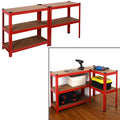 Heavy Duty Steel & MDF 5 Tier Racking Shelf in Red -