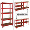 Heavy Duty Steel & MDF 5 Tier Racking Shelf in Red -