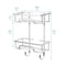 Self Adhesive 2 Tier Aluminium Shower Caddy with Bottom Hooks -