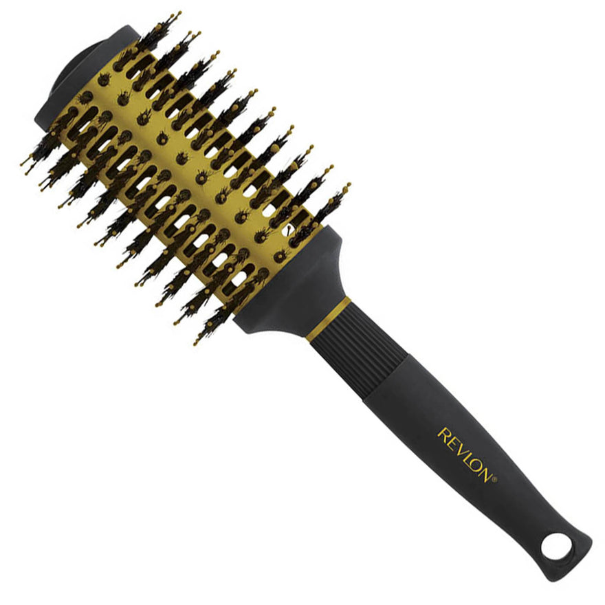 Revlon Ionic Ceramic Smooth Waves Large Round Barrel Blow Dry Hair Brush Nano Anti Bacterial Technology