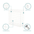 White Letter Box Catcher Basket With Lift Up Lid -