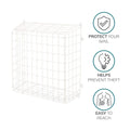 White Letter Box Catcher Basket With Lift Up Lid -