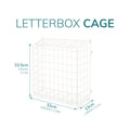 White Letter Box Catcher Basket With Lift Up Lid -