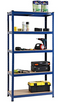 Heavy Duty Steel & MDF 5 Tier Racking in Blue -